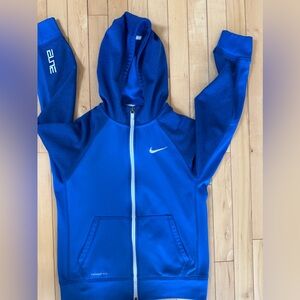 Nike ELITE Therma-Fit Blue Zip-Up Hoodie. Youth Large
